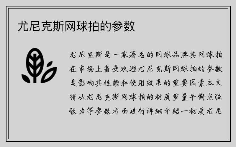 尤尼克斯网球拍的参数